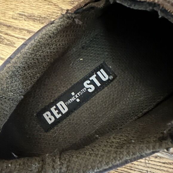 2/$30 Bed Stu Brown Distressed Leather Loafers Slip On Mens 10 Y2K 90s Vintage - Picture 11 of 15